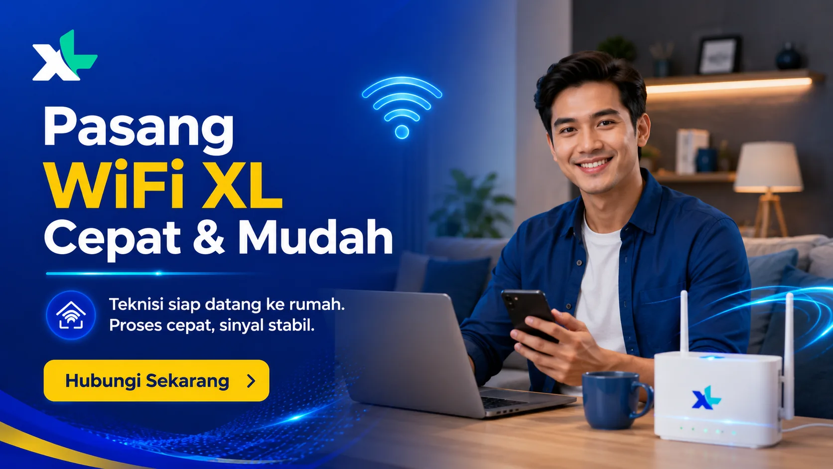 Pasang WiFi XL Cepat dan Mudah